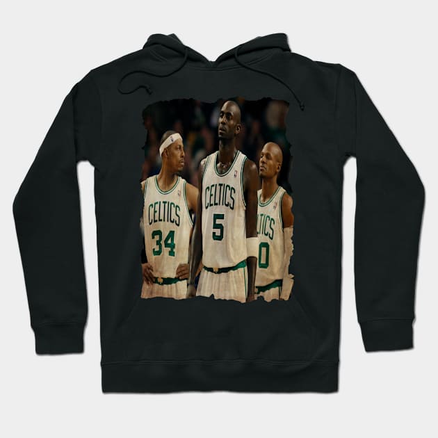 Kevin Garnett, Paul Pierce, And Ray Allen Vintage Hoodie by CAH BLUSUKAN